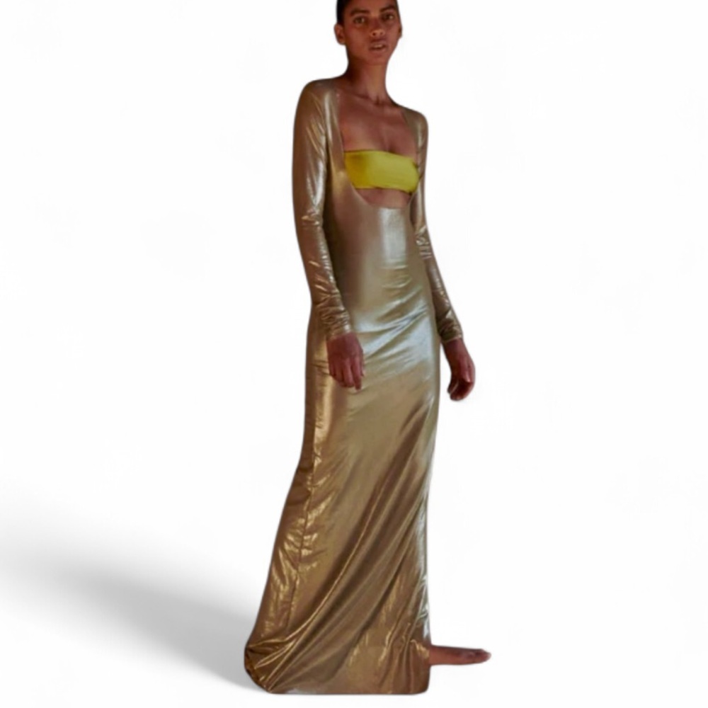 Metallic Gold Baobab Marte Dress